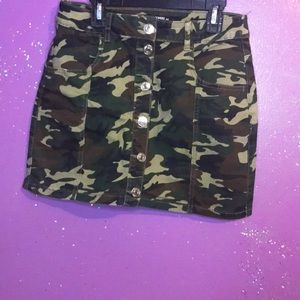 Camo Jean skirt